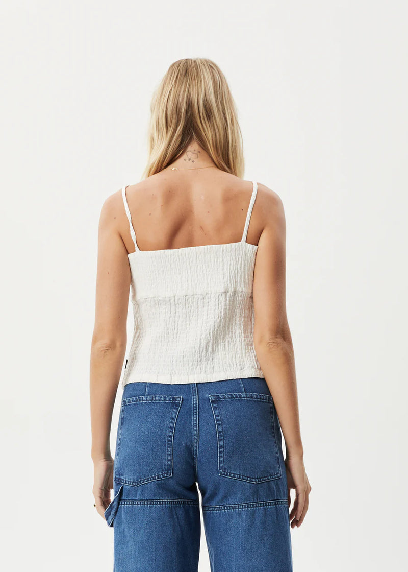 Calm Hemp Seersucker Cami / White