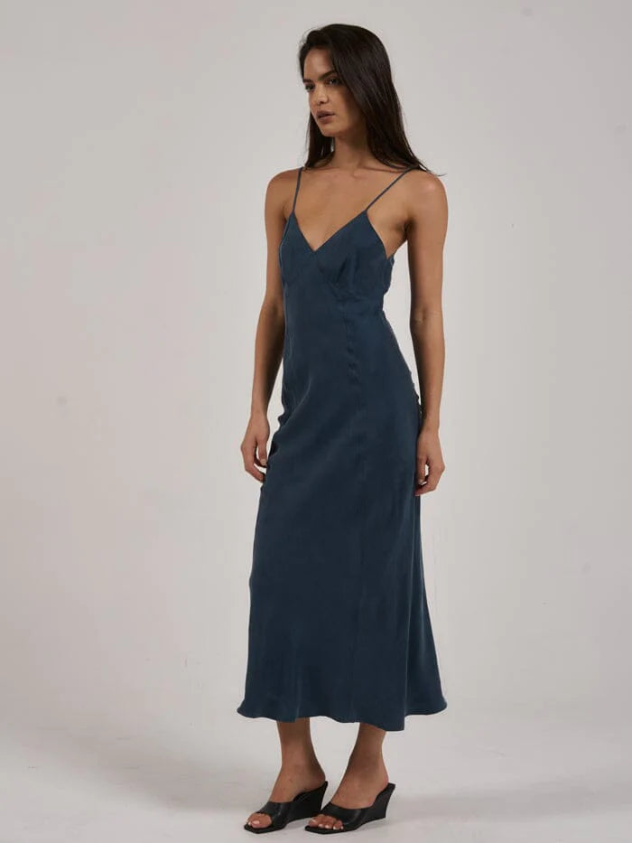 Chelsea Full Length Slip Dress / New Teal