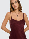 Elio Bias Mini Dress / Mahogany