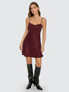 Elio Bias Mini Dress / Mahogany