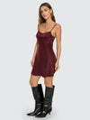 Elio Bias Mini Dress / Mahogany
