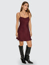 Elio Bias Mini Dress / Mahogany