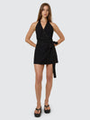 Skye Halter Mini Dress / Black