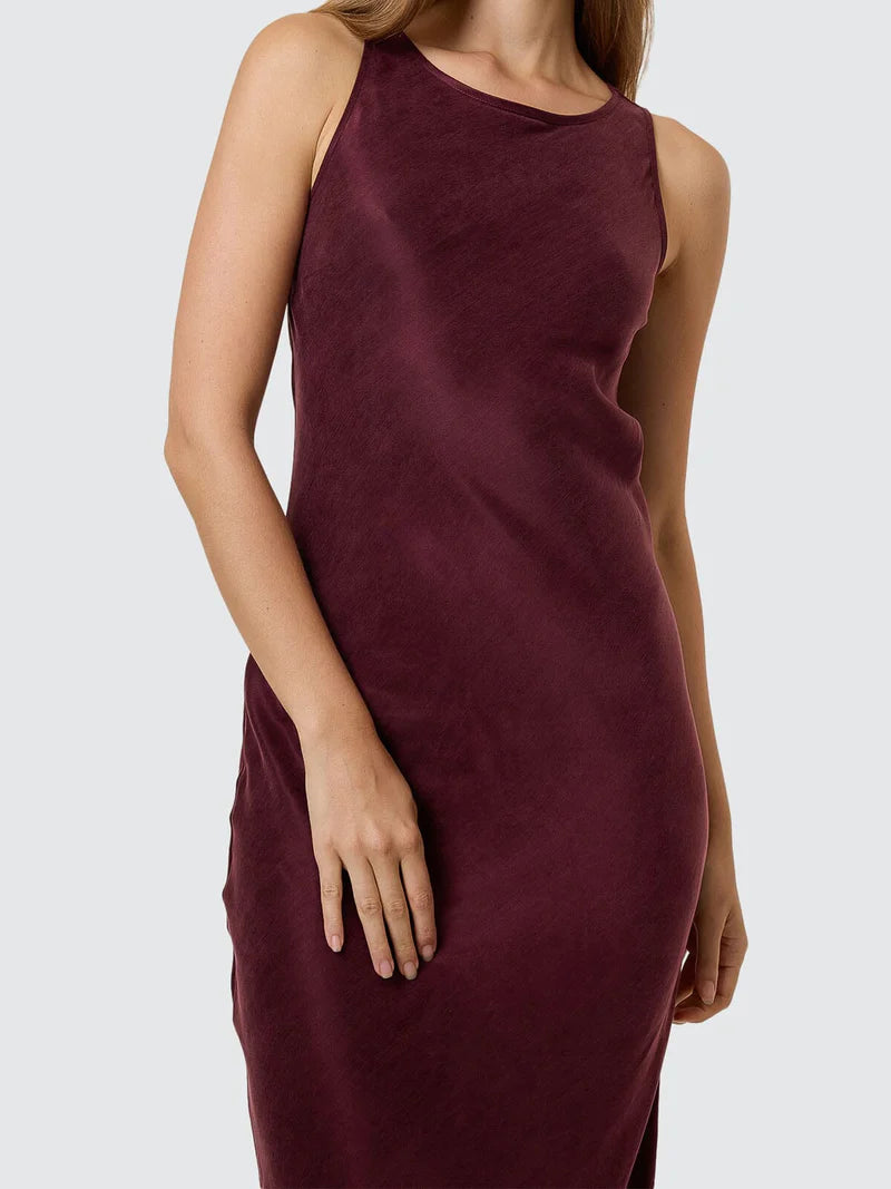 Kathleen Slip Dress / Mahogany