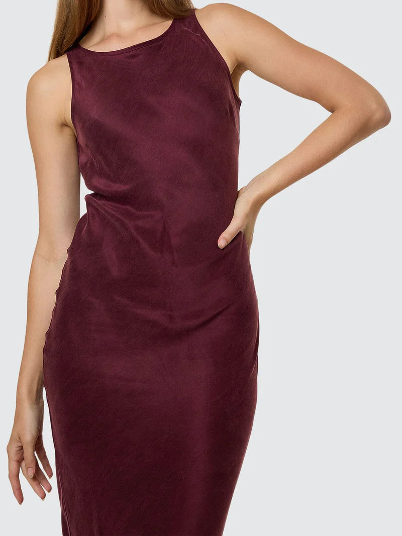 Kathleen Slip Dress / Mahogany