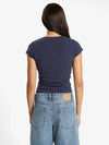 Turn Around Cap Sleeve Tee / Station Navy