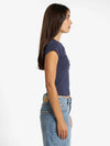 Turn Around Cap Sleeve Tee / Station Navy