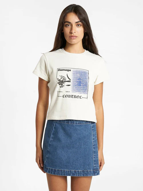 Damage Control Mini Tee / Heritage White