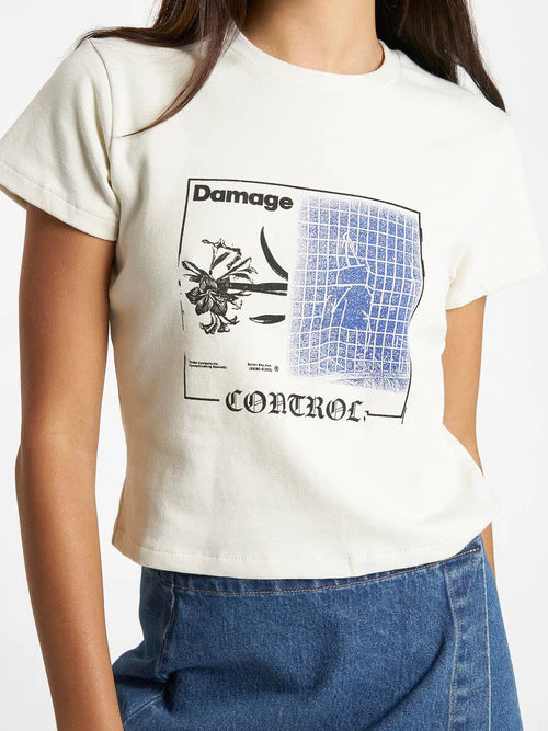 Damage Control Mini Tee / Heritage White