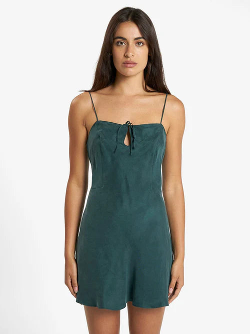 Fairmont Mini Slip Dress / Jasper Green