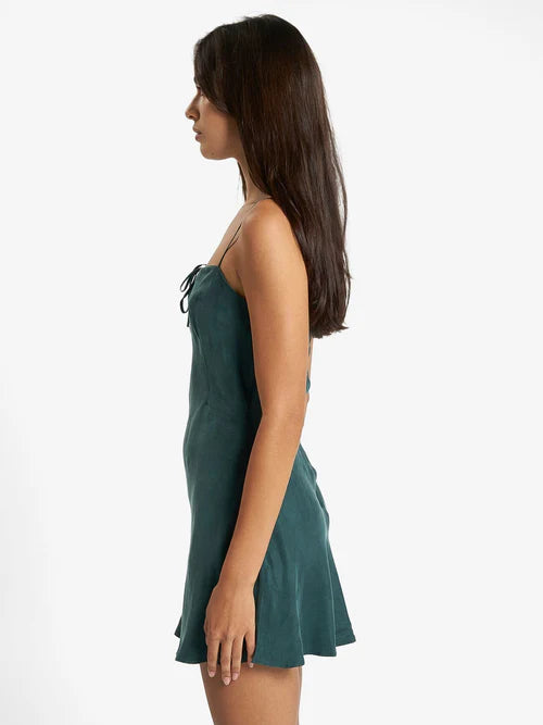 Fairmont Mini Slip Dress / Jasper Green