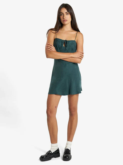 Fairmont Mini Slip Dress / Jasper Green