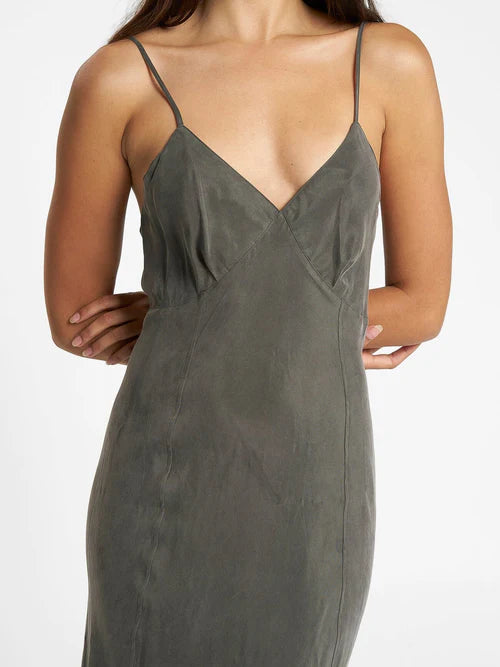 Chelsea Full Length Slip Dress / Truffle