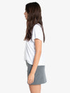 Christina Pinstripe Mini Skirt / Metal Grey
