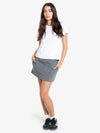 Christina Pinstripe Mini Skirt / Metal Grey
