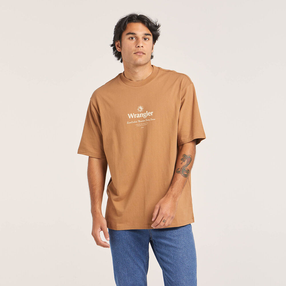 90s Vacay Slacker tee / Tobacco