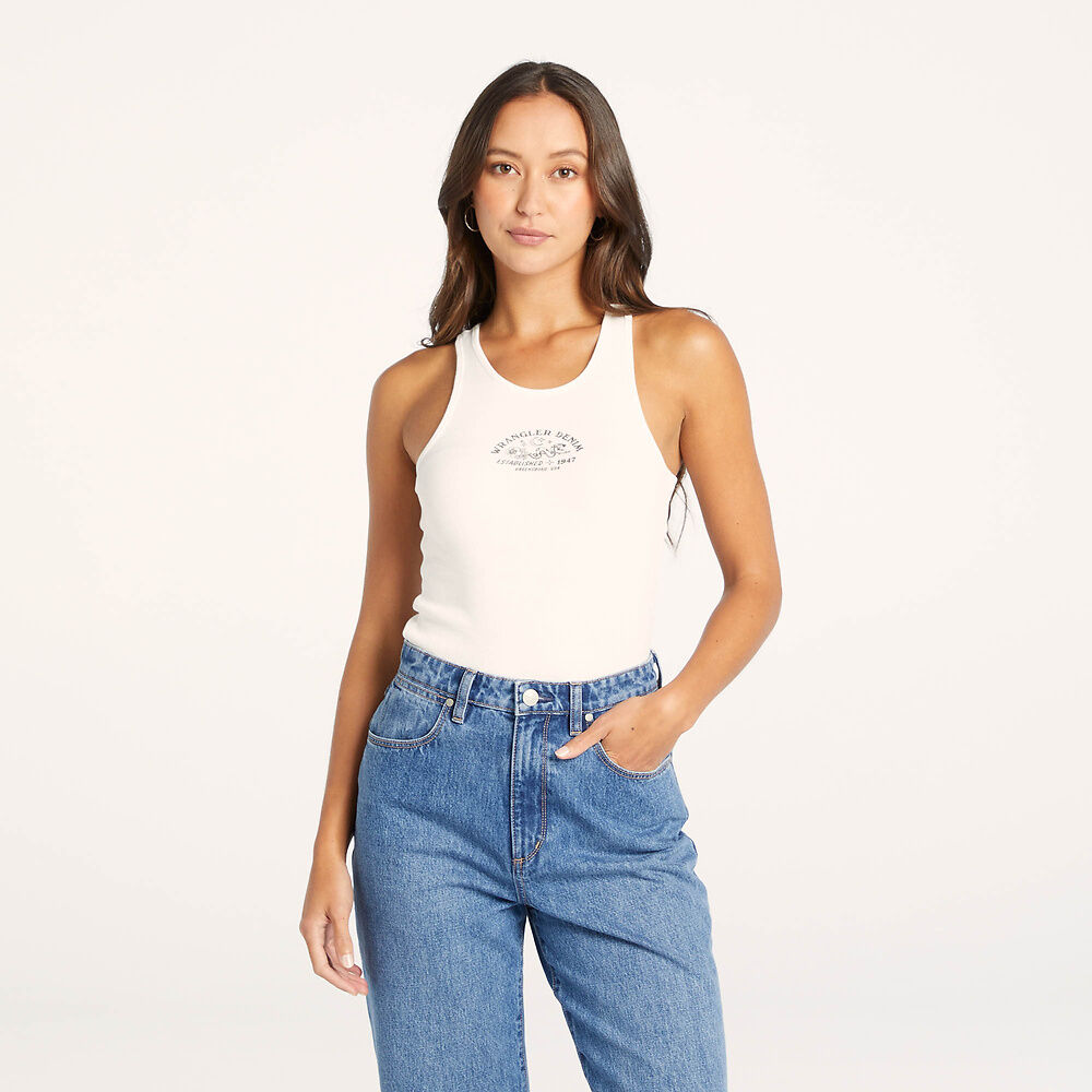 Lenny Longline Tank / Serpent White