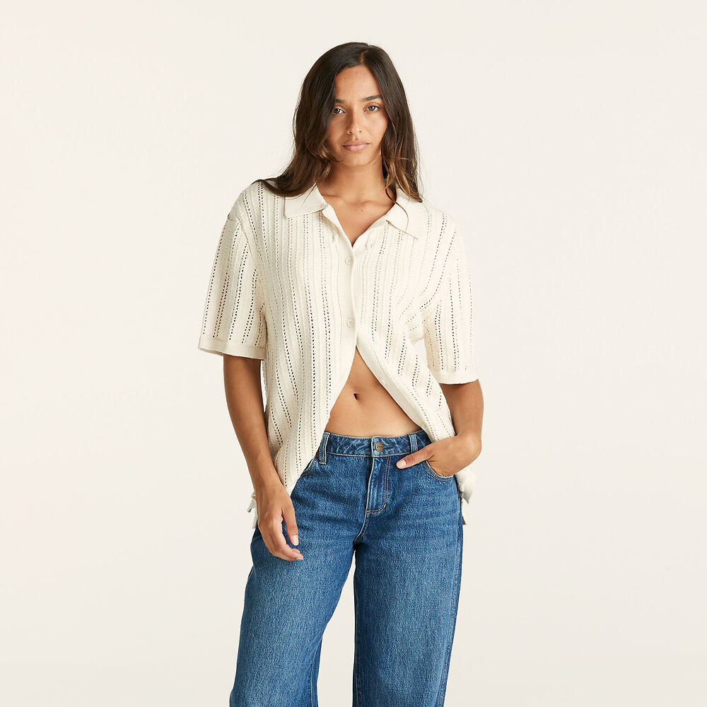 Runaways Crochet Shirt / Sand Dunes