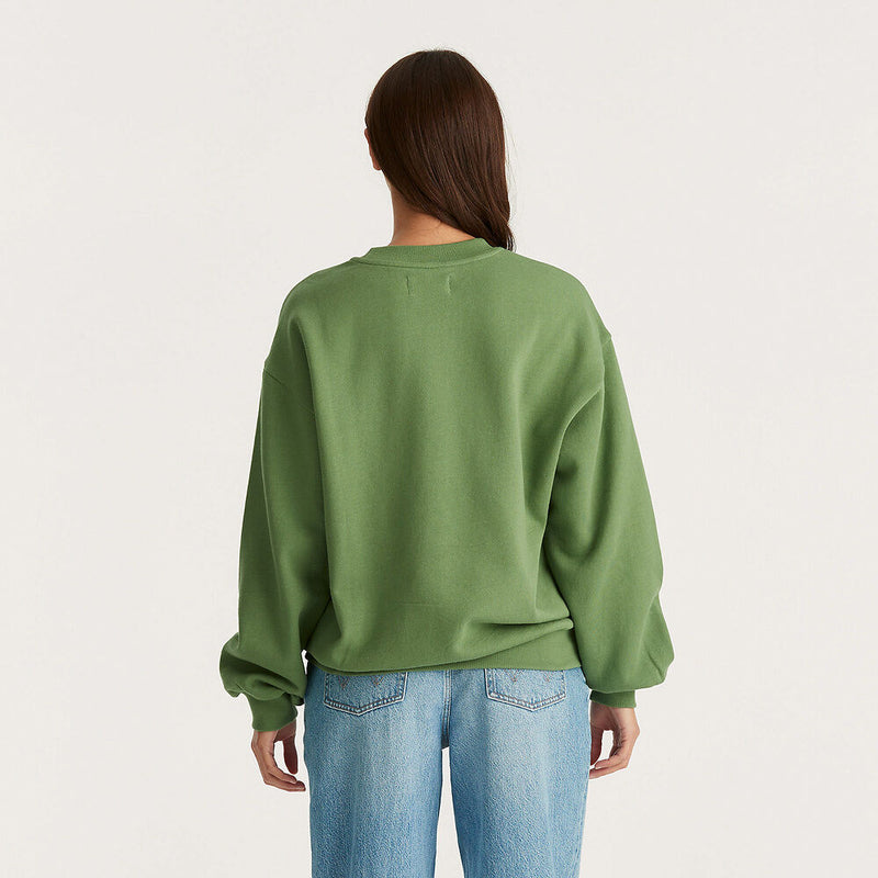 Wattle Slouch Sweater / Elm Green