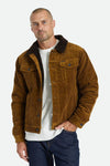 Cable Cord Lined Trucker Jacket Brass Brown