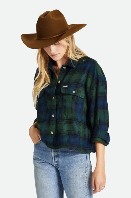Bowery W L/S Flannel Black/Pine needle