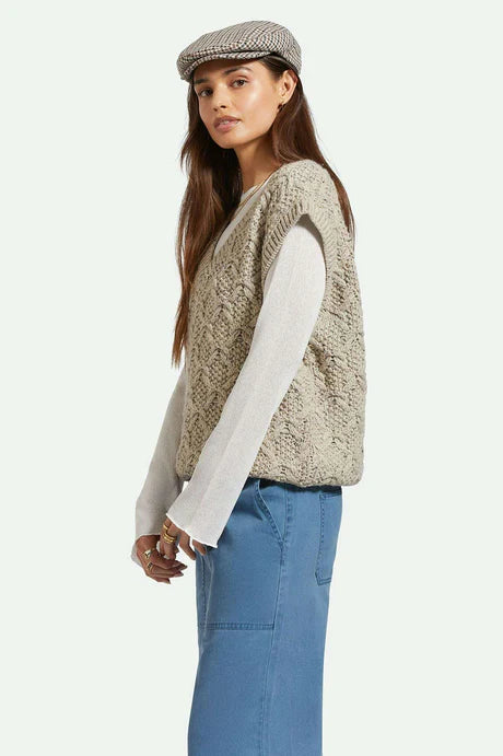 Lafayette Oversized Sweater Vest/ Marbled Beige
