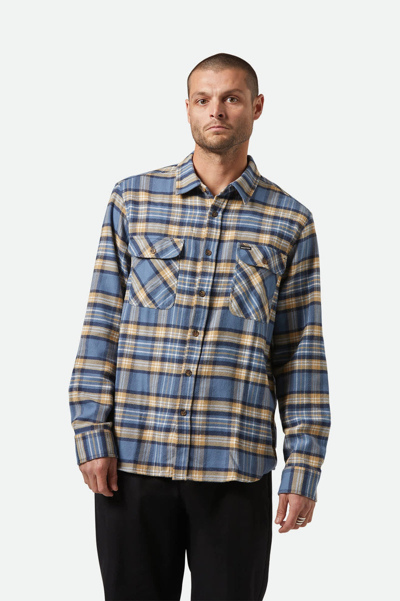 Bowery Flannel / Azure Blue / Washed Navy Sand