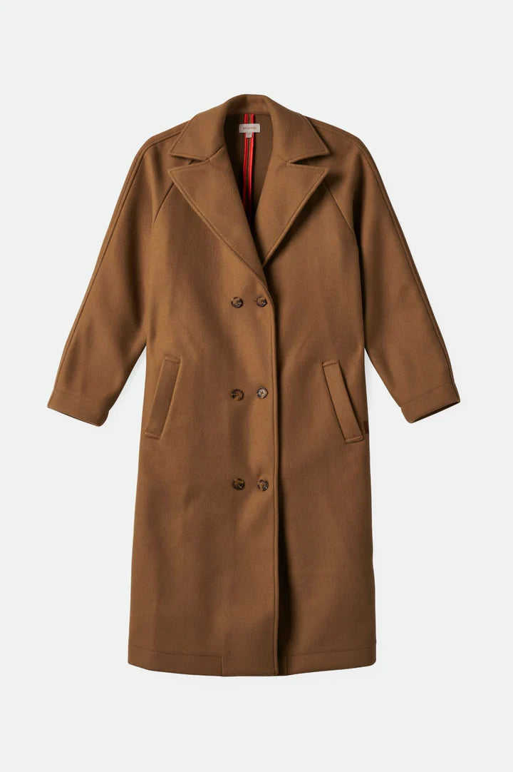 Lennox Stretch Felted Coat / Khaki