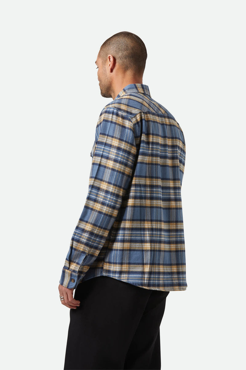 Bowery Flannel / Azure Blue / Washed Navy Sand