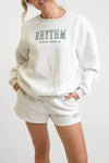 College Crew Neck Fleece / Grey Marle