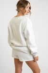College Crew Neck Fleece / Grey Marle