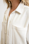 Corduroy Oversized Shacket / Ivory
