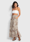 Serpentine Tiered Skirt Chocolate - AKWA SURF