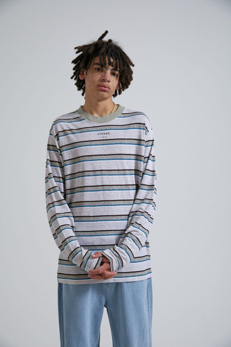 THC Hemp Stripe Long Sleeve Tee Desert