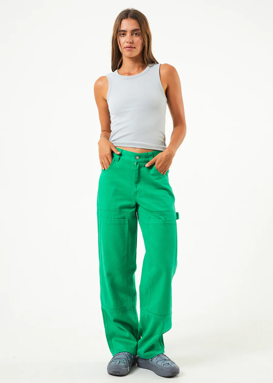 Sleepy Hollow Moss Hemp Twill Carpenter Pant / Forest