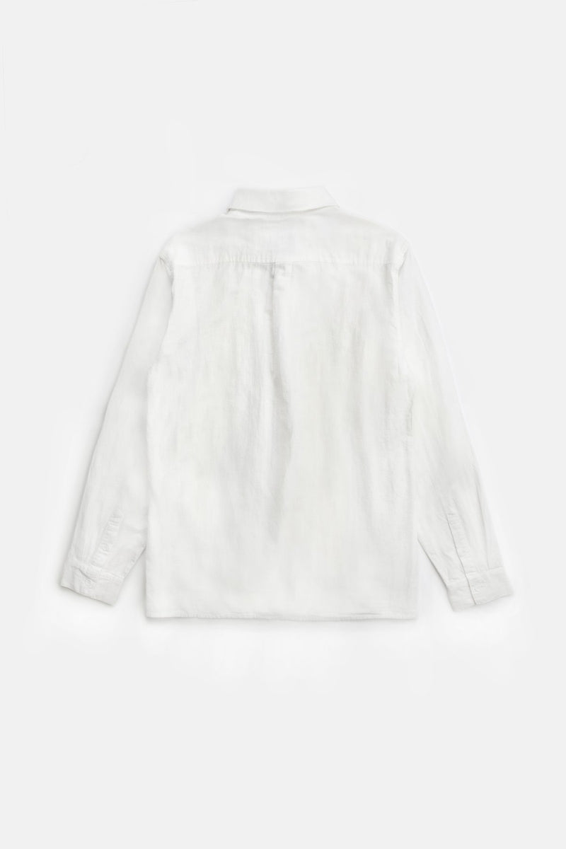 Classic Linen LS Shirt Vintage White