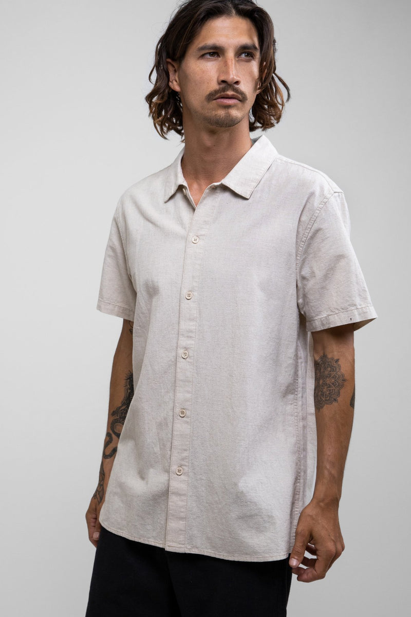 Classic Linen SS Shirt Sand