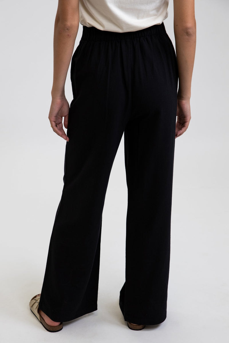 Classic Wide Leg Pant Black - AKWA SURF