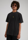 Tito Flame Retro Fit Tee Black - AKWA SURF