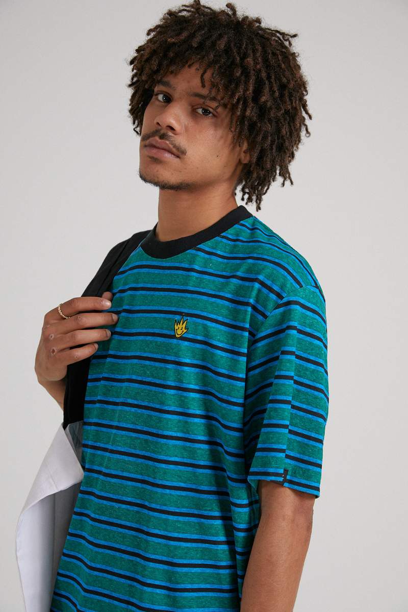 Tyler Hemp Stripe Retro Fit Tee Mully - AKWA SURF