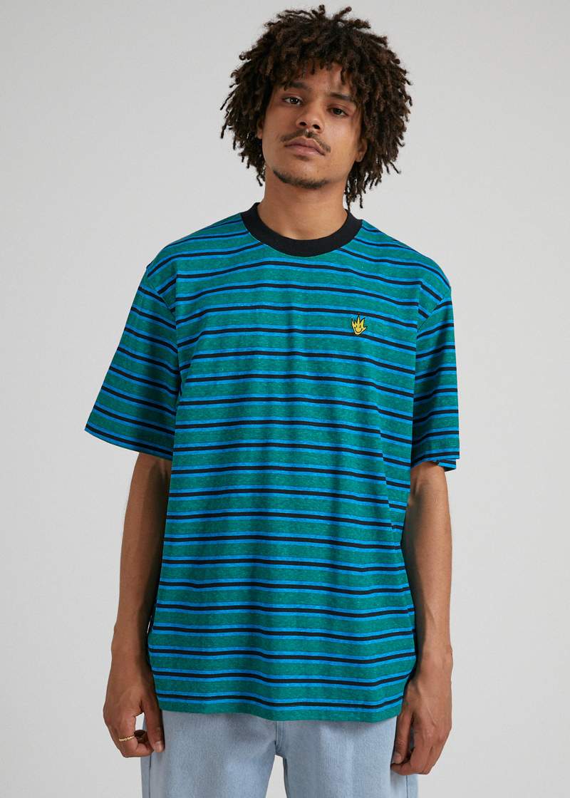 Tyler Hemp Stripe Retro Fit Tee Mully - AKWA SURF