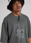 Recycle or Die Oversized Tee Gunmetal - AKWA SURF