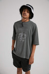 Recycle or Die Oversized Tee Gunmetal - AKWA SURF
