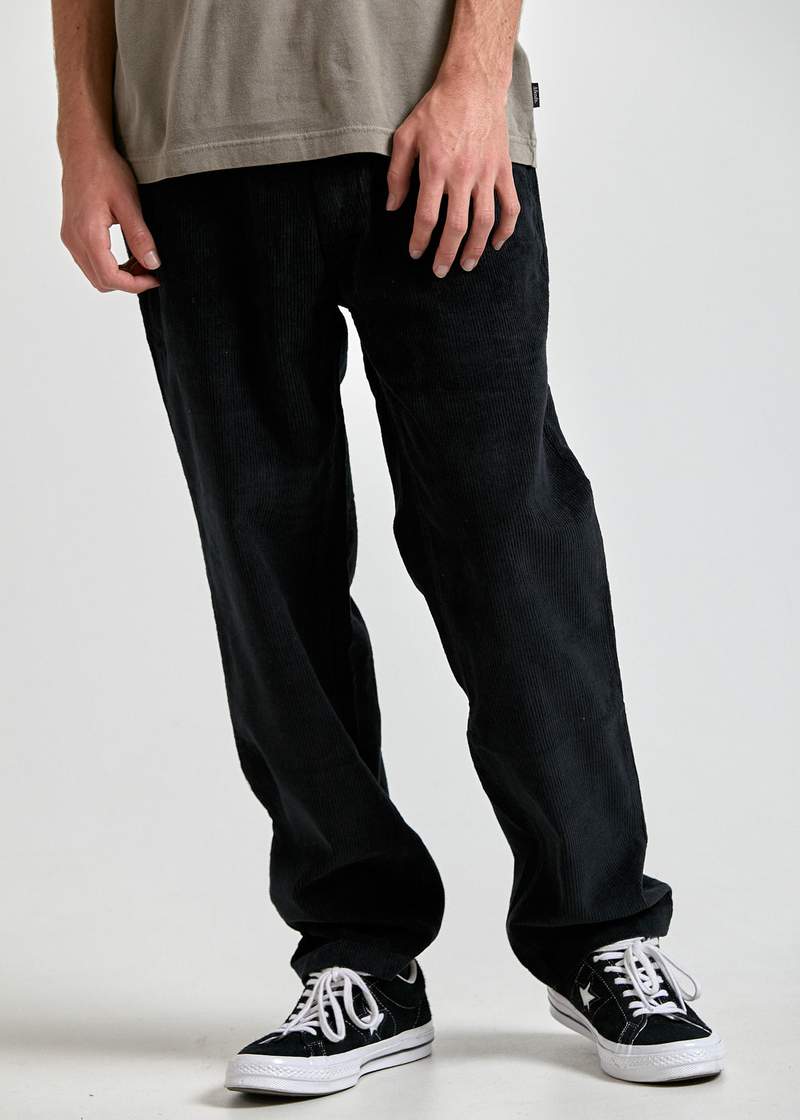 Ninety Twos Hemp Corduroy Relaxed Pant Black