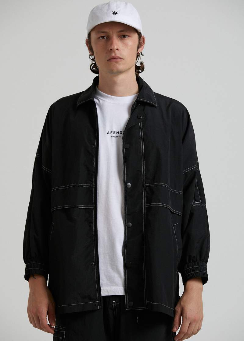 Faded Unisex Spray Jacket Black