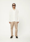 Critical Hemp Cuban Long Sleeve Shirt / White