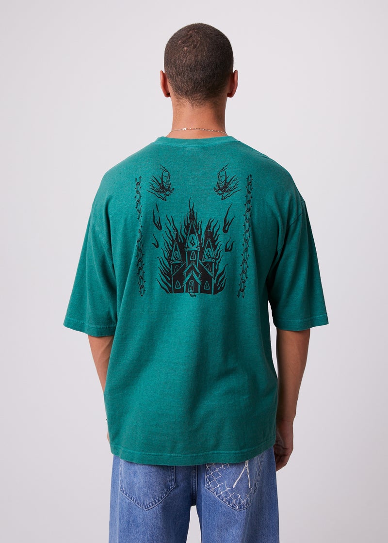 Actual Pain Hemp Oversized Graphic T-shirt / Emerald