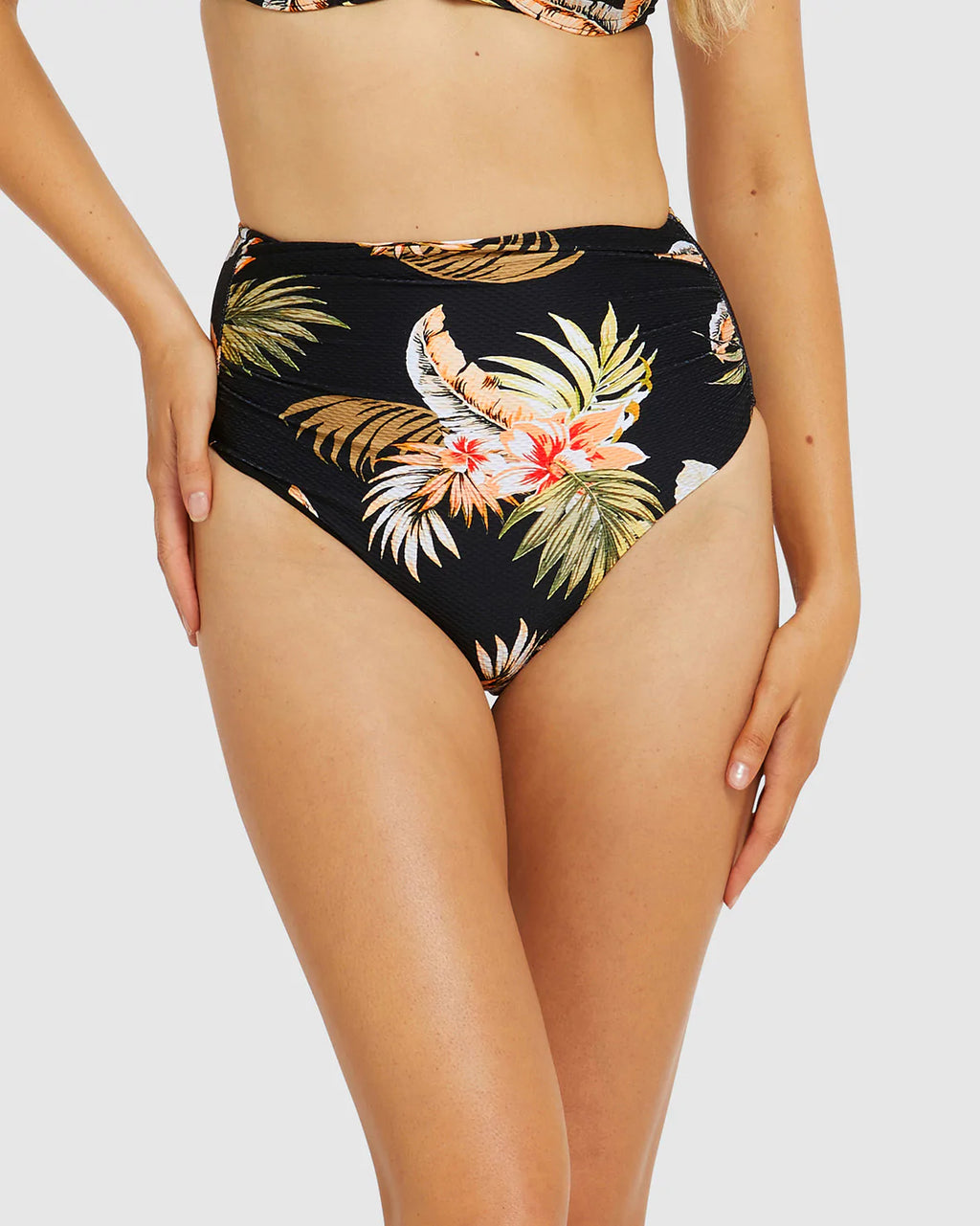 Honolulu High Waist Bikini Pant / Black