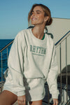 College Crew Neck Fleece / Grey Marle