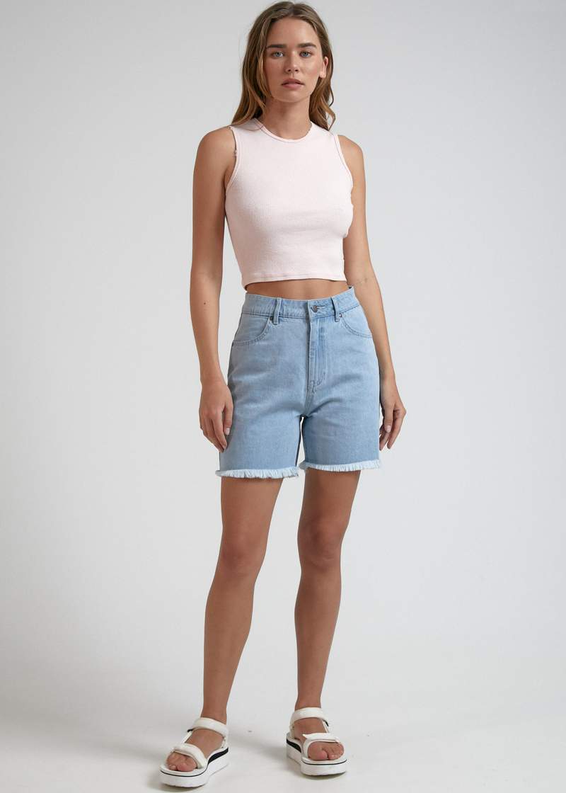 Shelby Hemp Denim Short Stone - AKWA SURF